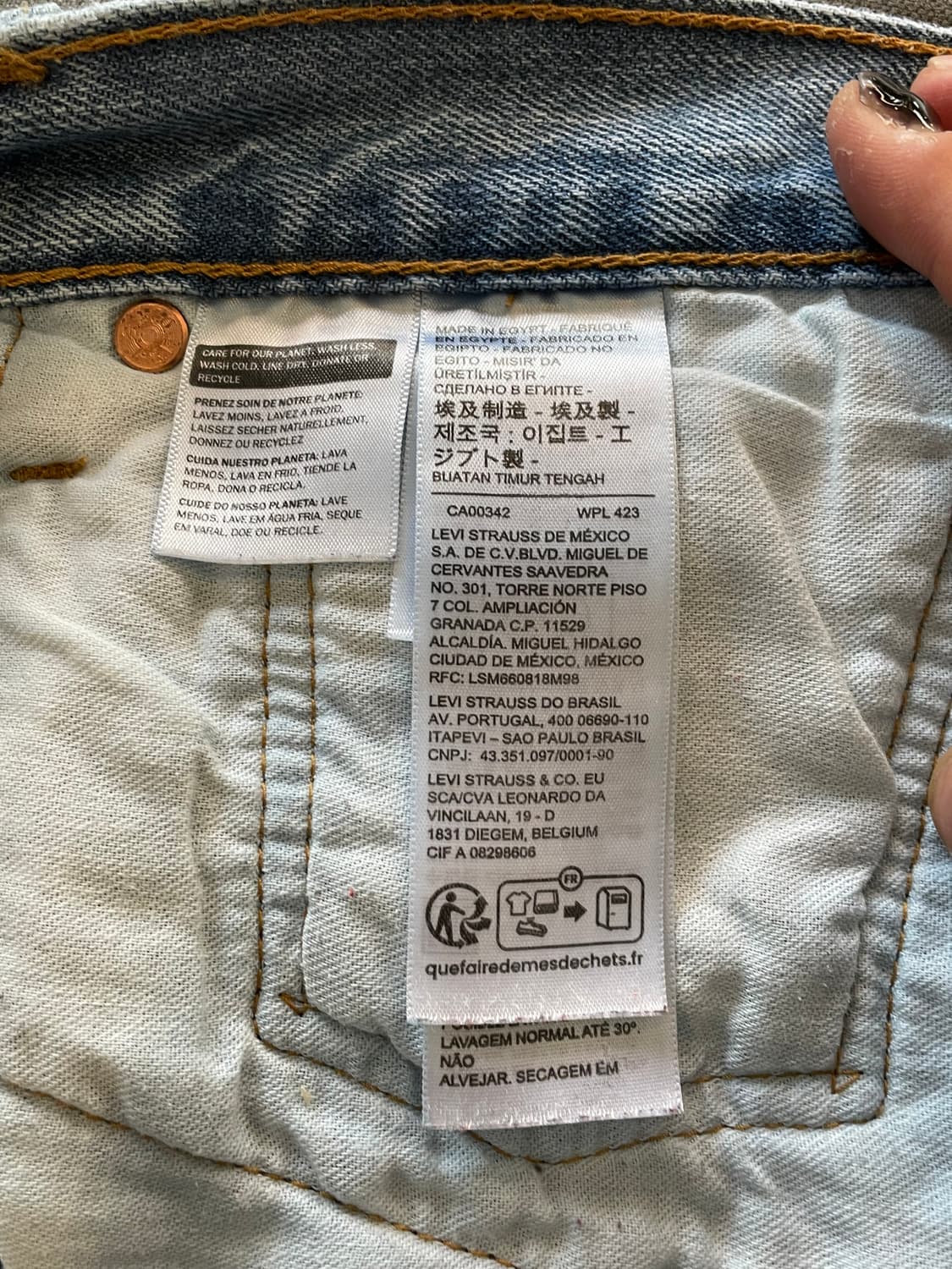 리바이스501 연청 데님 팬츠 상품이미지4