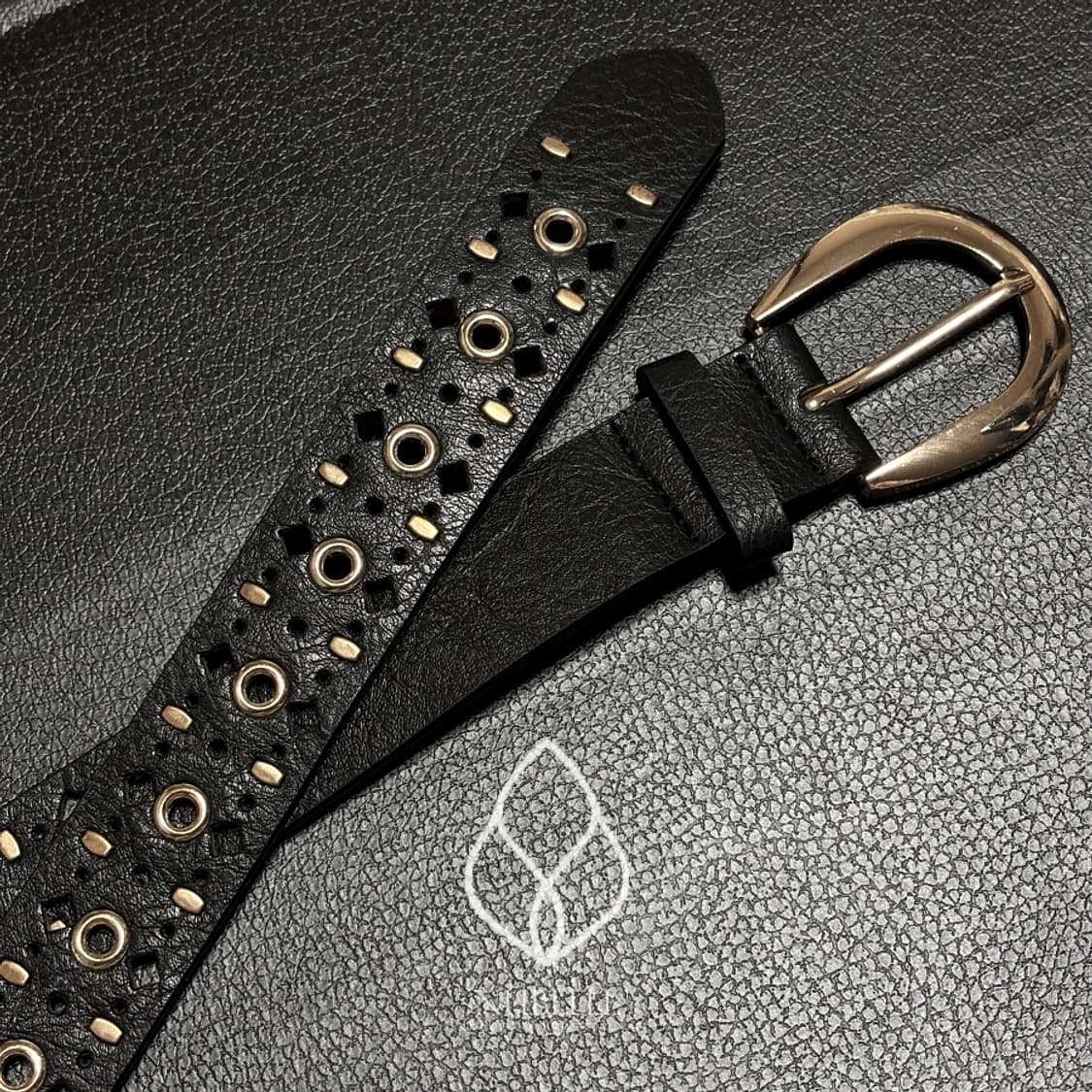 🌗 Golden punched belt / 에스닉 펀칭 골드버클 벨트 상품이미지9