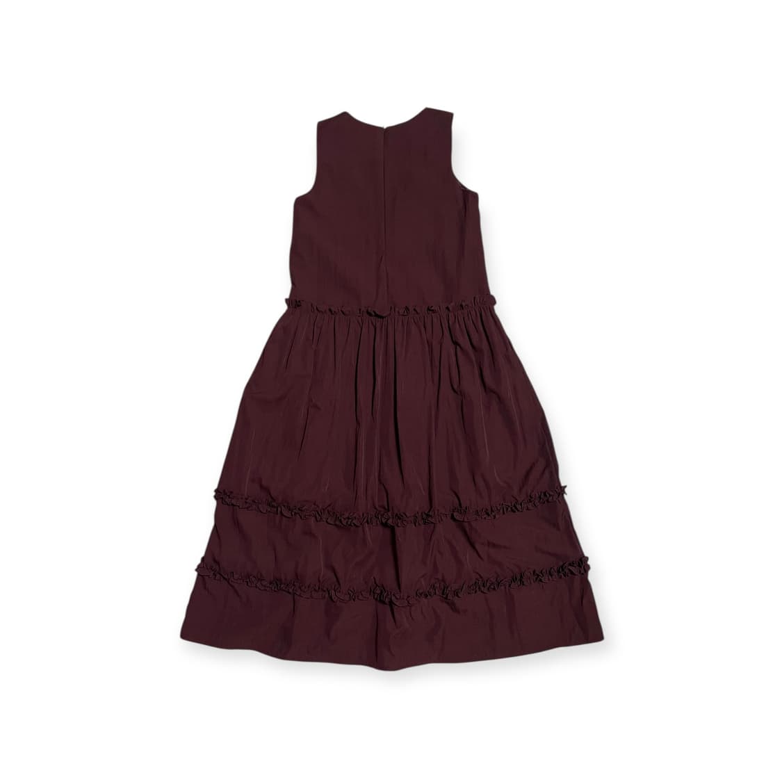 프릴 나일론 롱 원피스 상품이미지4