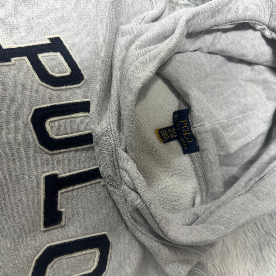 qr인증 폴로 랄프로렌 후드티 Xl(18-20) 실착  S사이즈 상품이미지5