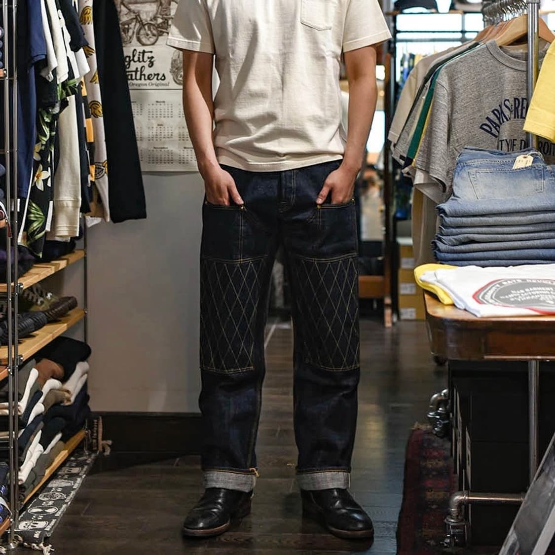 [32]트로피클로딩 1606W 더블니 스탠다드 더트 데님 팬츠 상품이미지1