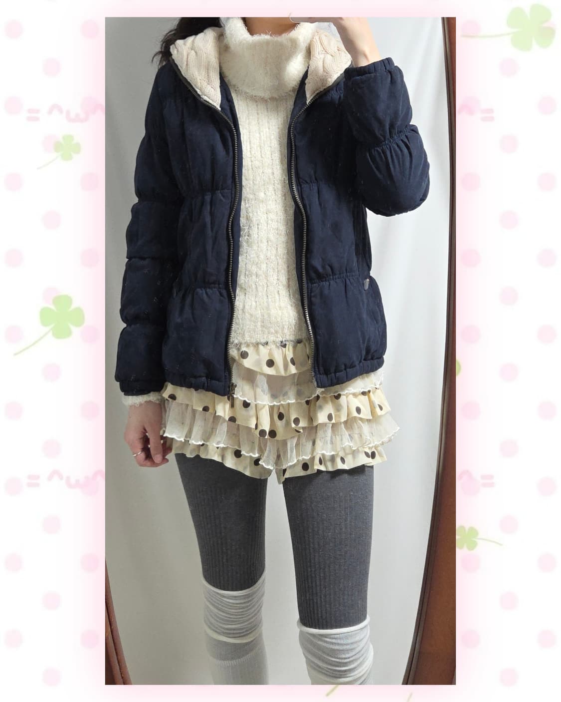 네이비 모리걸 패딩 상품이미지1