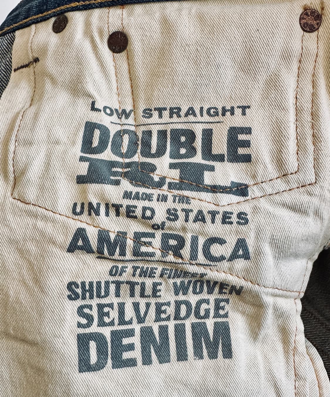 RRL 더블알엘 로우 스트레이트 셀비지 데님 32-30 신품급 올드 모델 상품이미지8