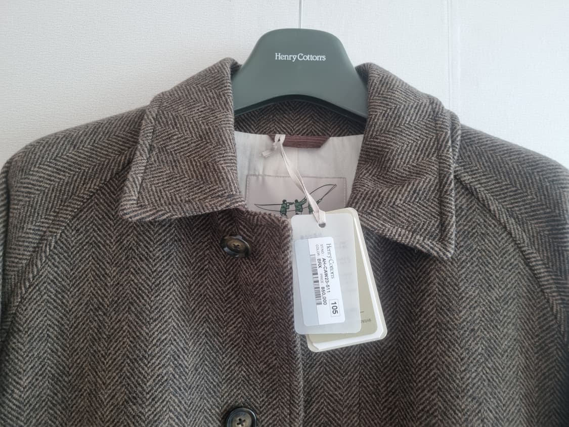 헨리코튼 헤링본 울코트 상품이미지2