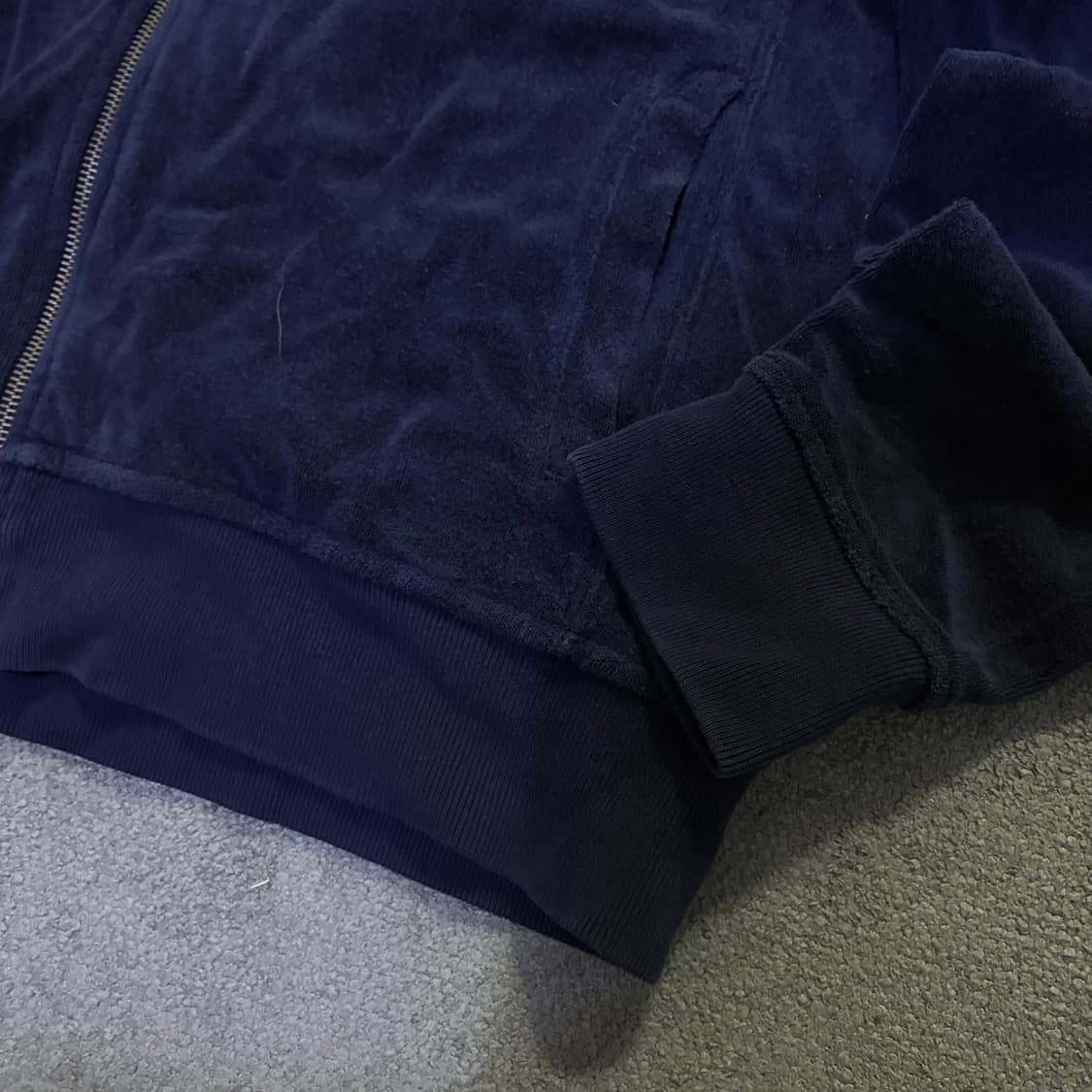 폴로 랄프로렌 네이비 벨벳 후드집업 L 상품이미지3