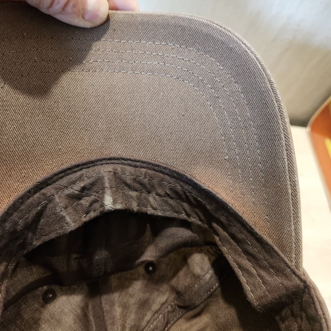 Monday Routine 투톤 캡 🧢 브라운&오프화이트 빈티지 무드 상품이미지9