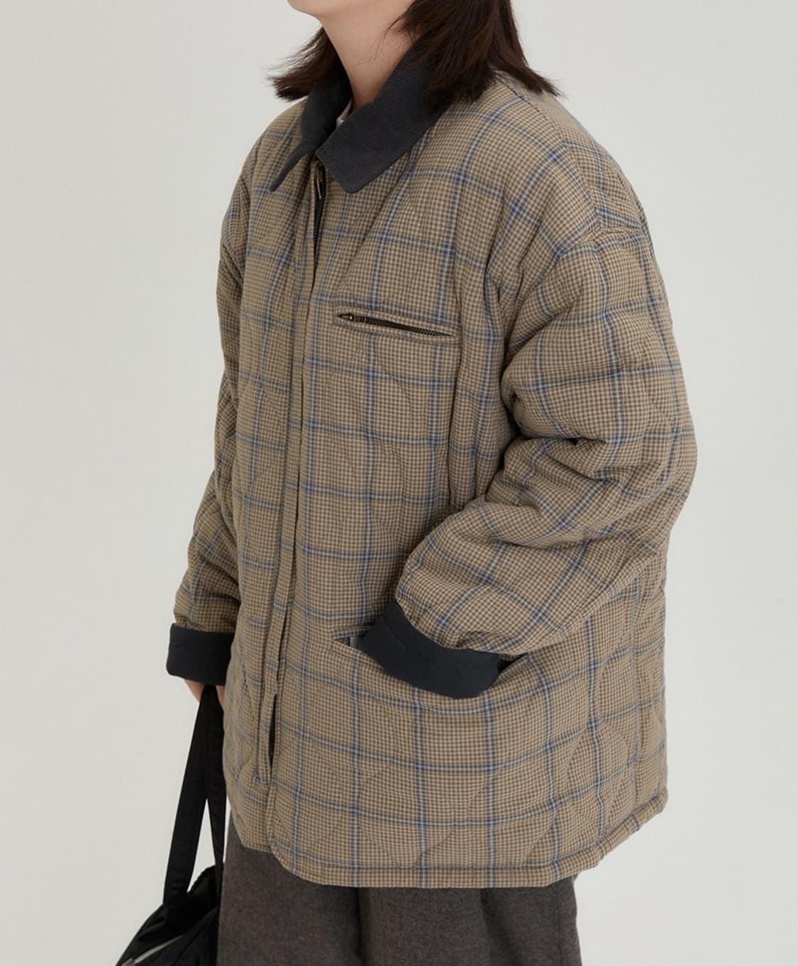 BAONHAUS-칼렌 체크 리버시블 코듀로이 점퍼 상품이미지2