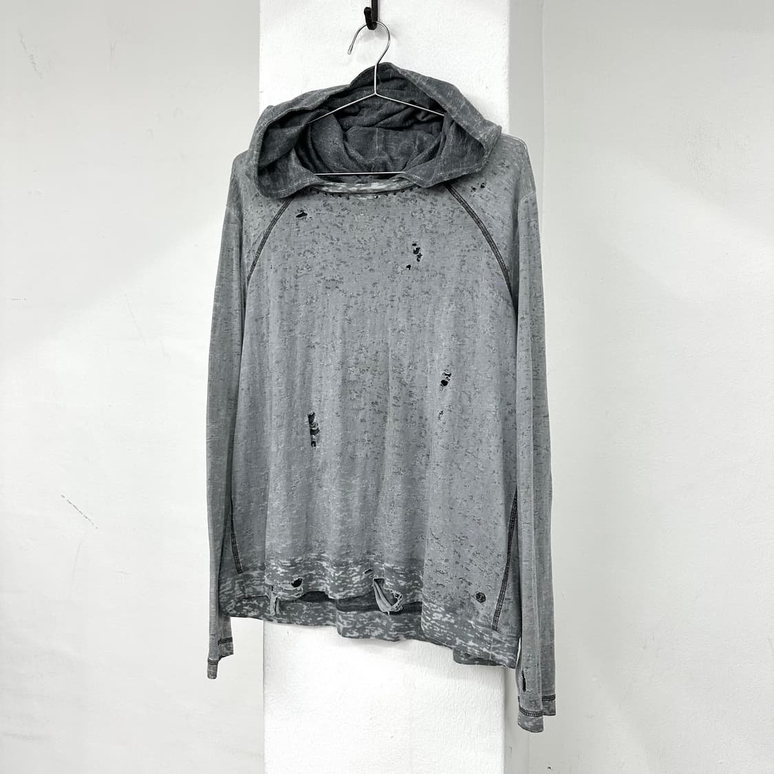 cement distressed hood long sleeve 상품이미지4