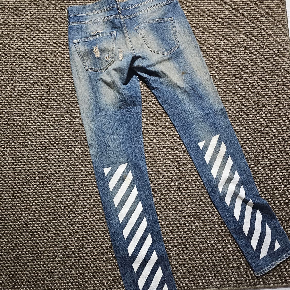 오프화이트 워싱 데님 팬츠 31 상품이미지2