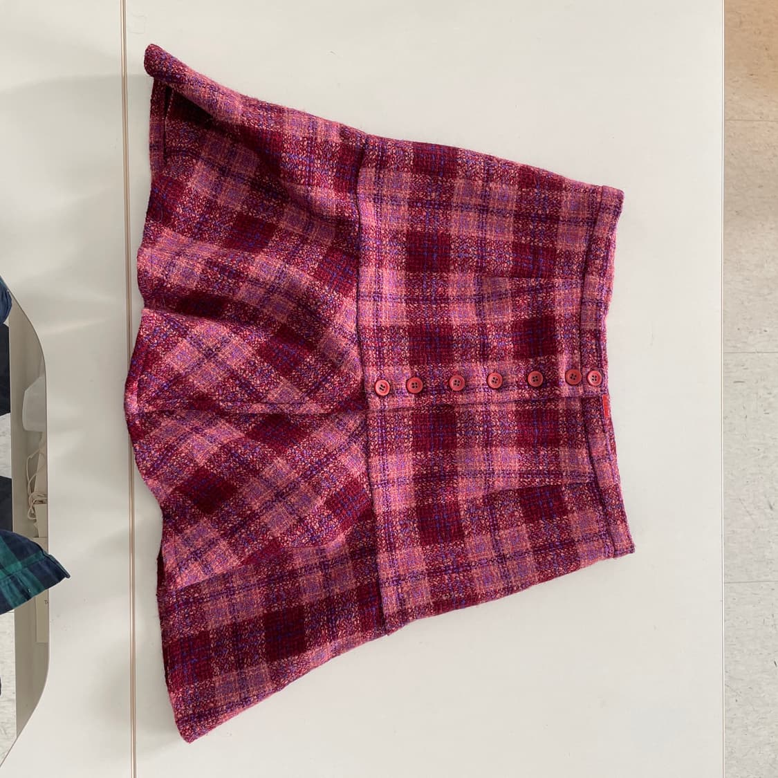 겐조 Y2K 코케트 로즈컬러 트위드 미니 스커트 상품이미지6