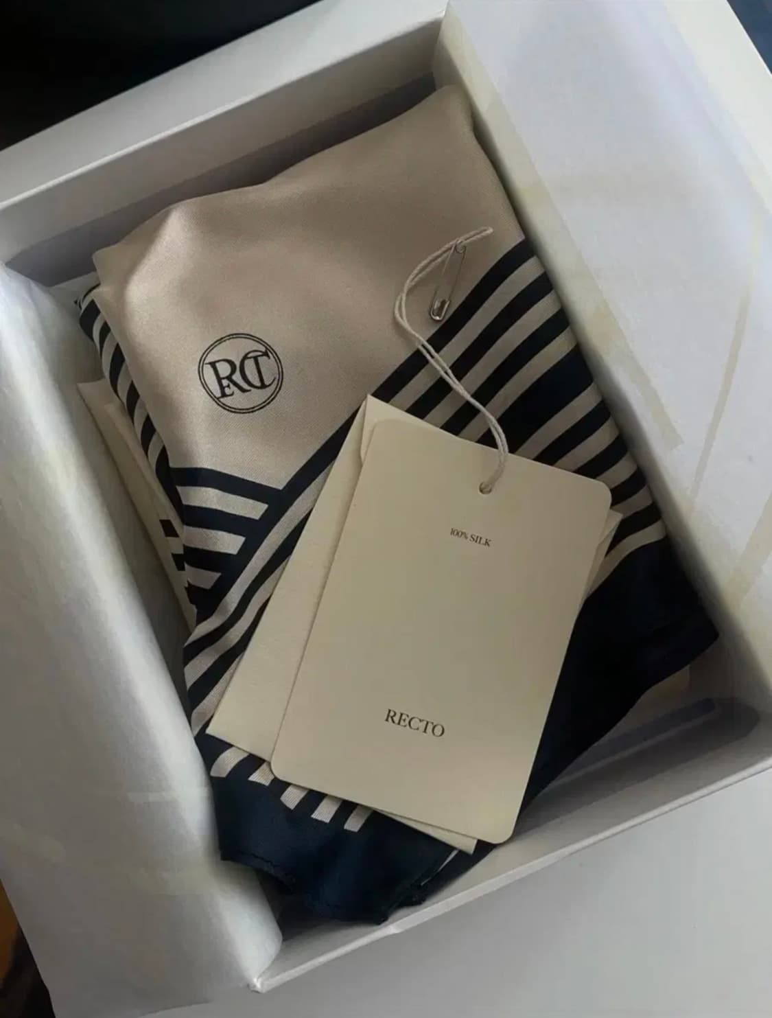 렉토 RECTO 실크 스카프 상품이미지7