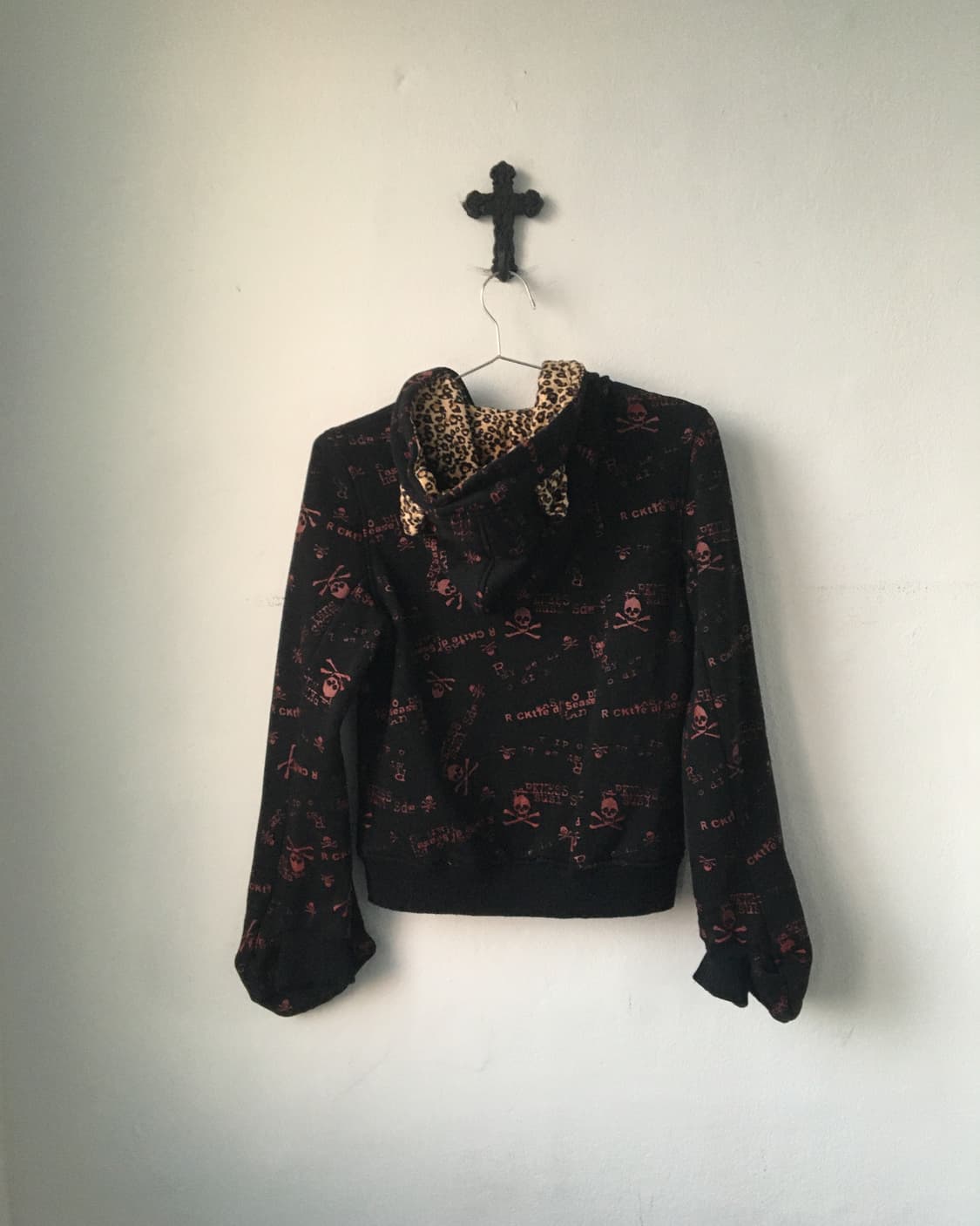 Cat ear skull pattern hood zip up 상품이미지4