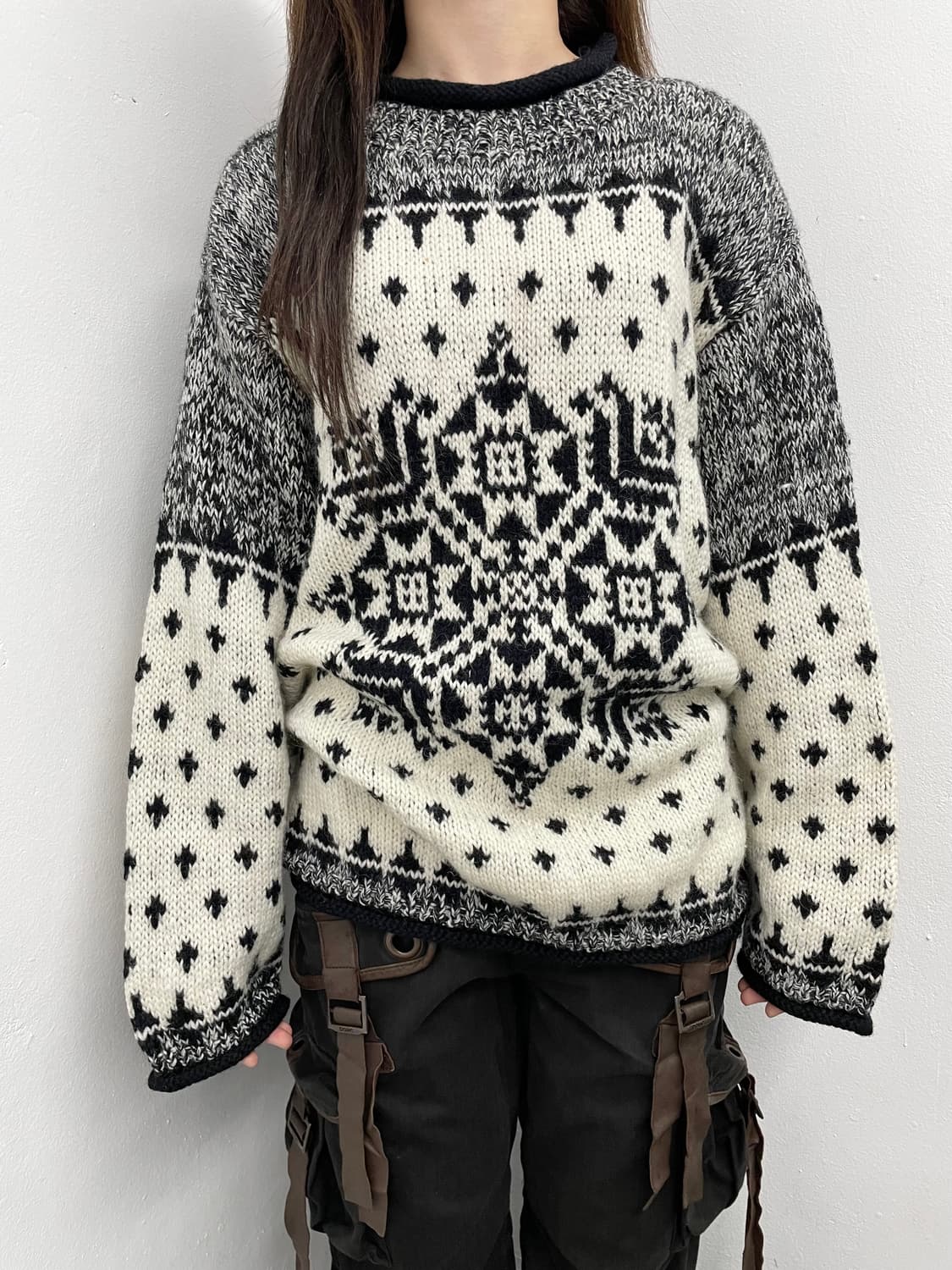 JPN 울 오레오 코위찬 니트 상품이미지1