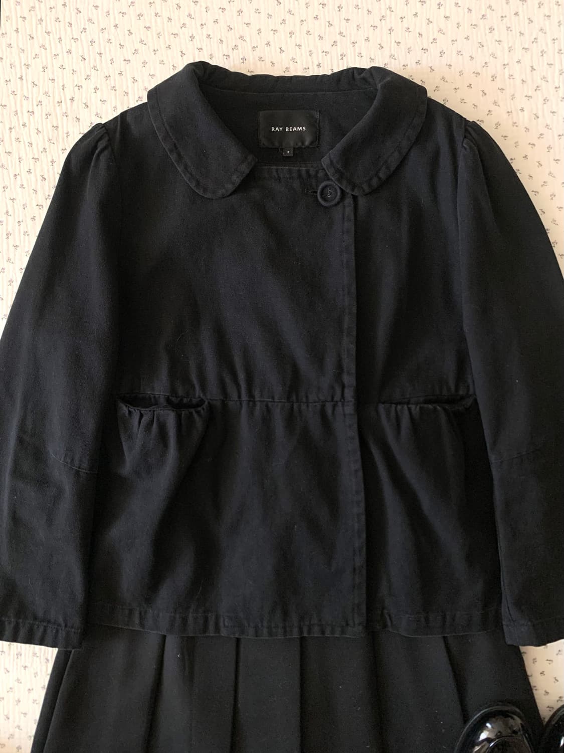 RAY BEAMS 둥근 카라 셔링 면 자켓 상품이미지8