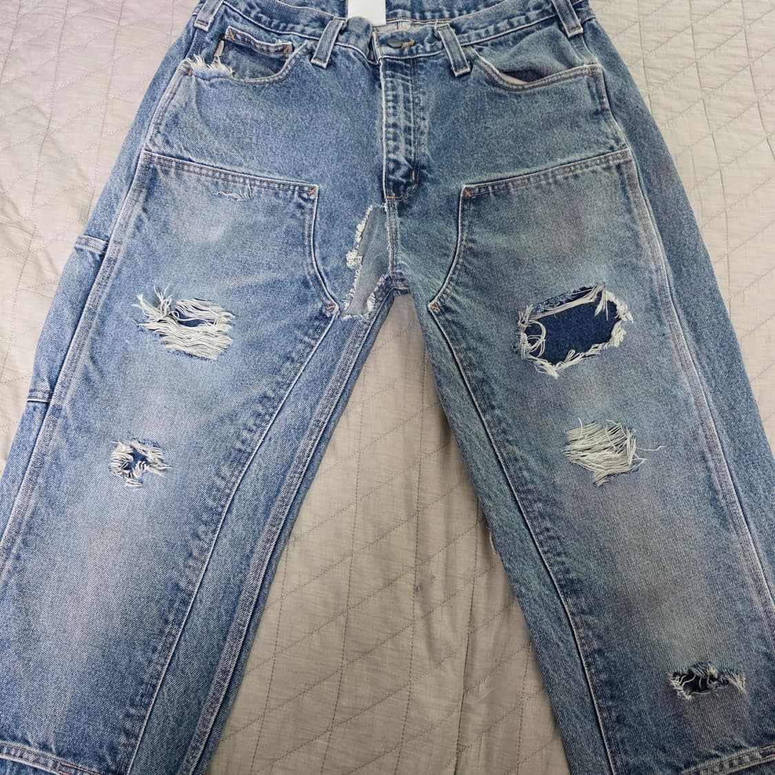 [34X34] 빈티지 칼하트 더블니 FR 데님팬츠 데미지 B26 상품이미지2