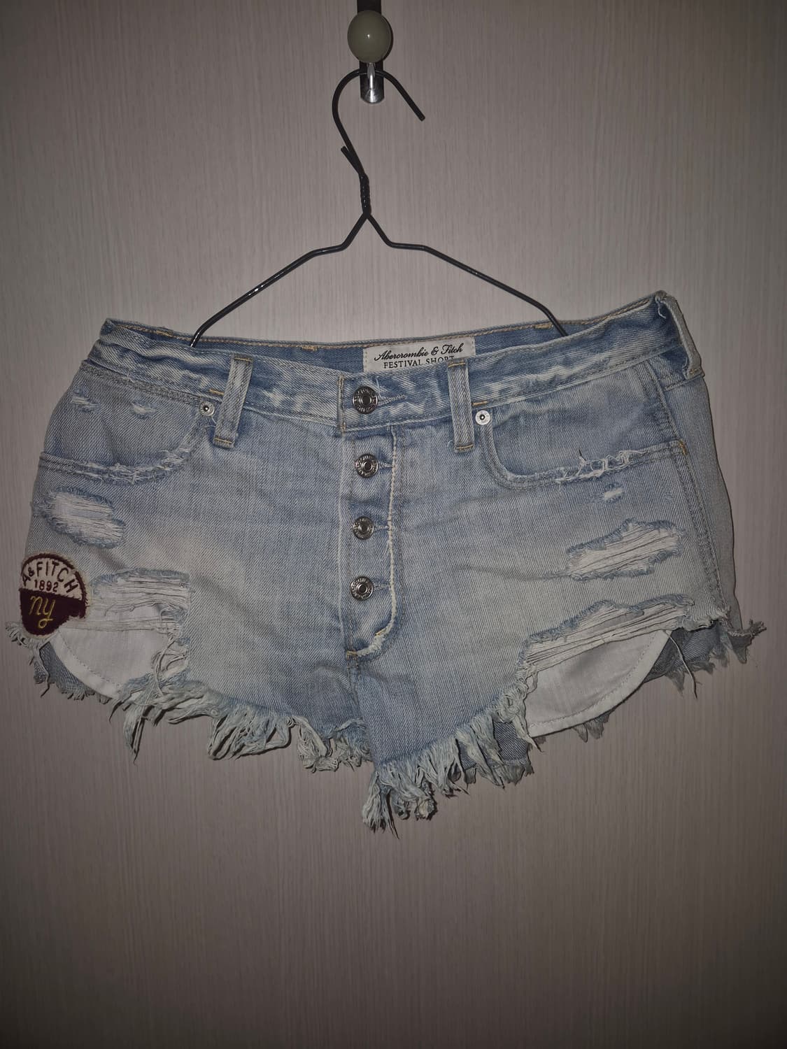 아베크롬비 데님 디스트로이드 하이라이즈 숏 팬츠 상품이미지2
