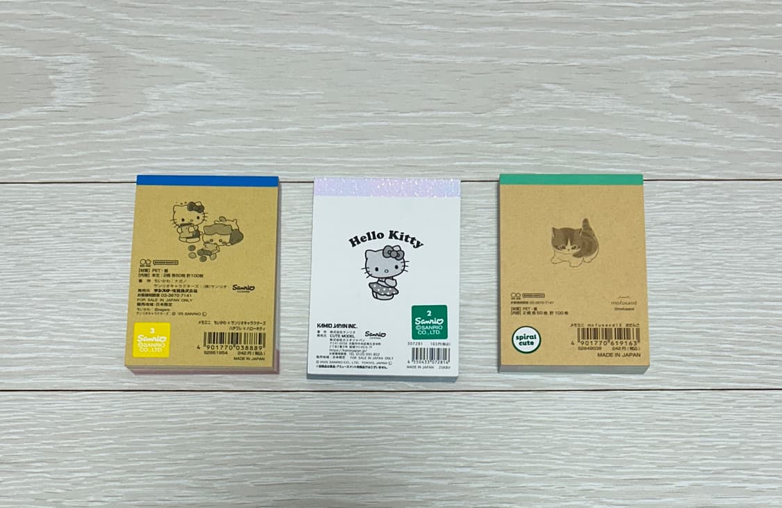 키티 하치와레 / 태닝키티 블루 / 모프샌드 당고 메모지 세트 상품이미지4