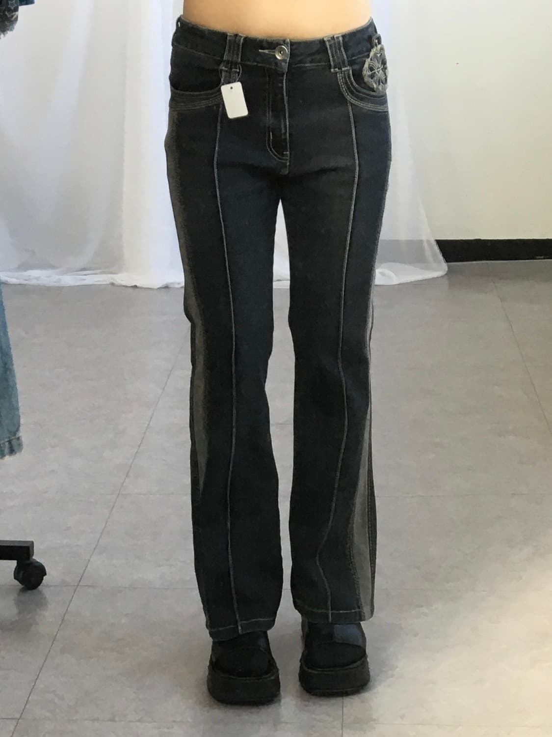 Side embroidery point cotton pants 상품이미지8