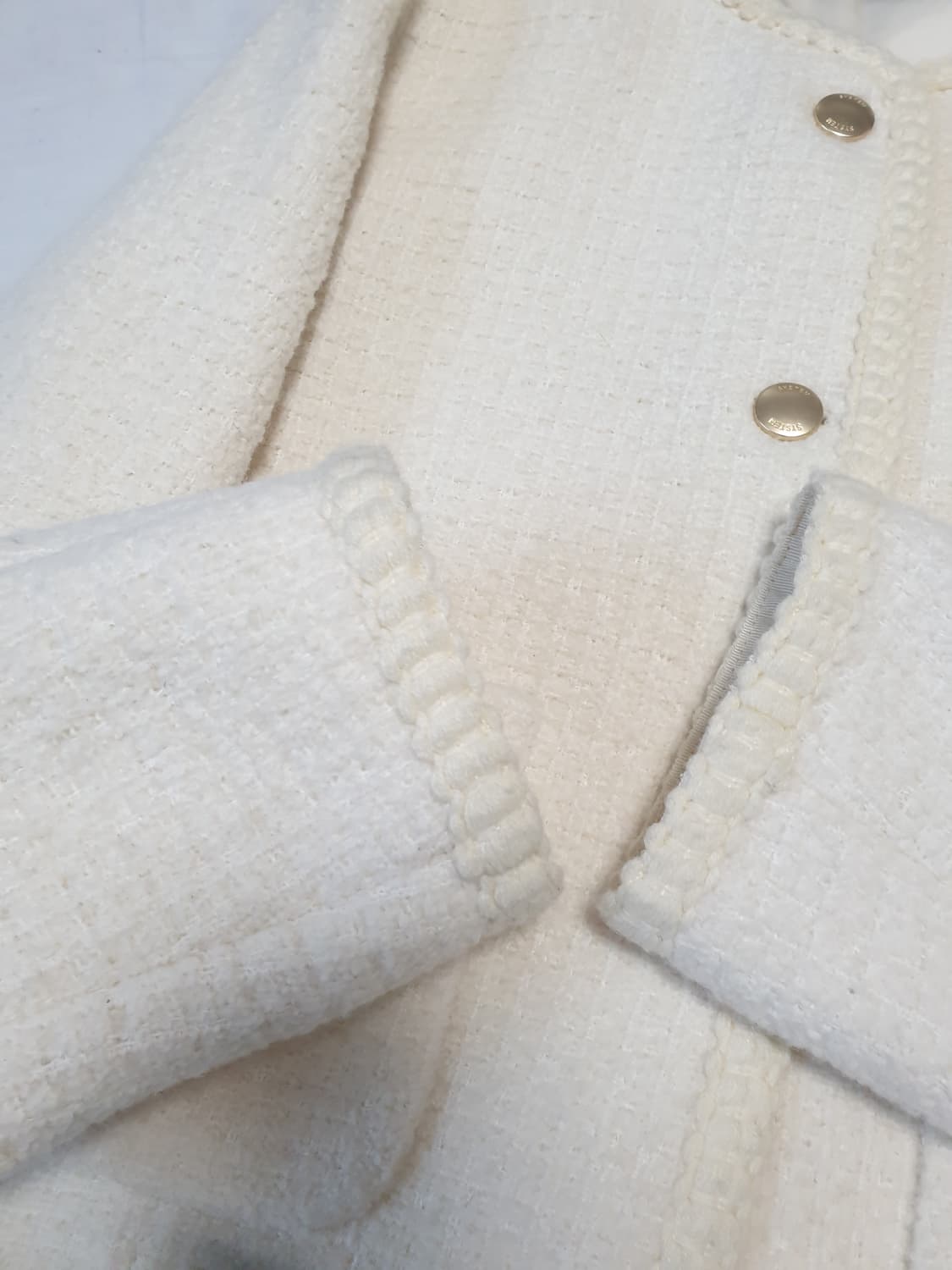 시스템 22fw 아이보리 트위드 자켓 상품이미지3