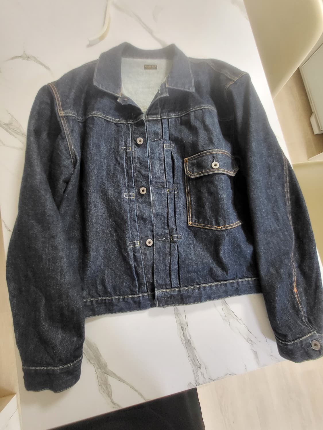 [5] 캐피탈 14온즈 데님 1ST 원 워시 자켓 인디고 상품이미지3