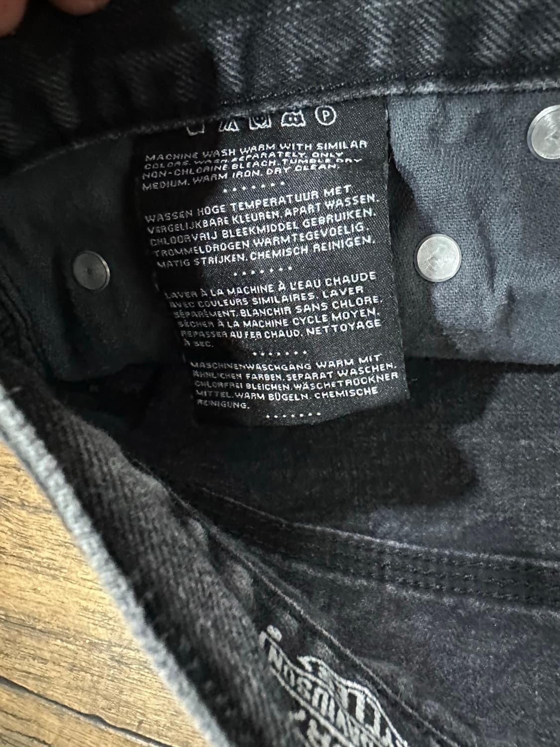 할리데이비슨(HARLEY-DAVIDSON) 빅로고 블랙 워시드 데님 팬츠 상품이미지7