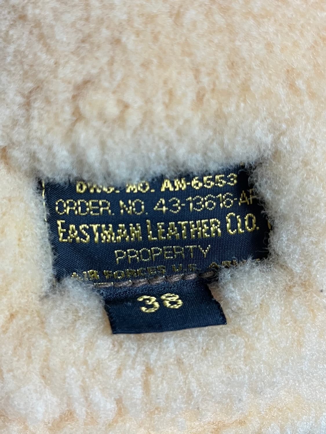 이스트맨 레더 클로딩 USAAF Type ANJ-4 양털무스탕 Sz.38 상품이미지10