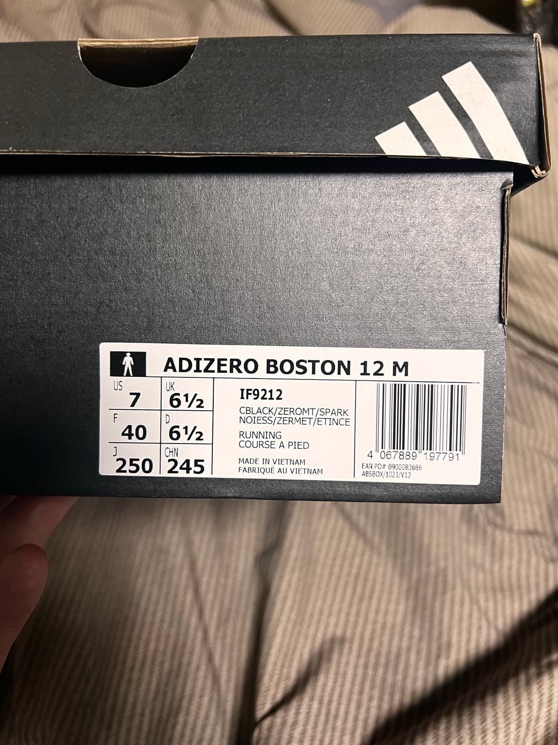 [250] 아디다스, 아디제로 보스턴 12 코어블랙 새상품 상품이미지2