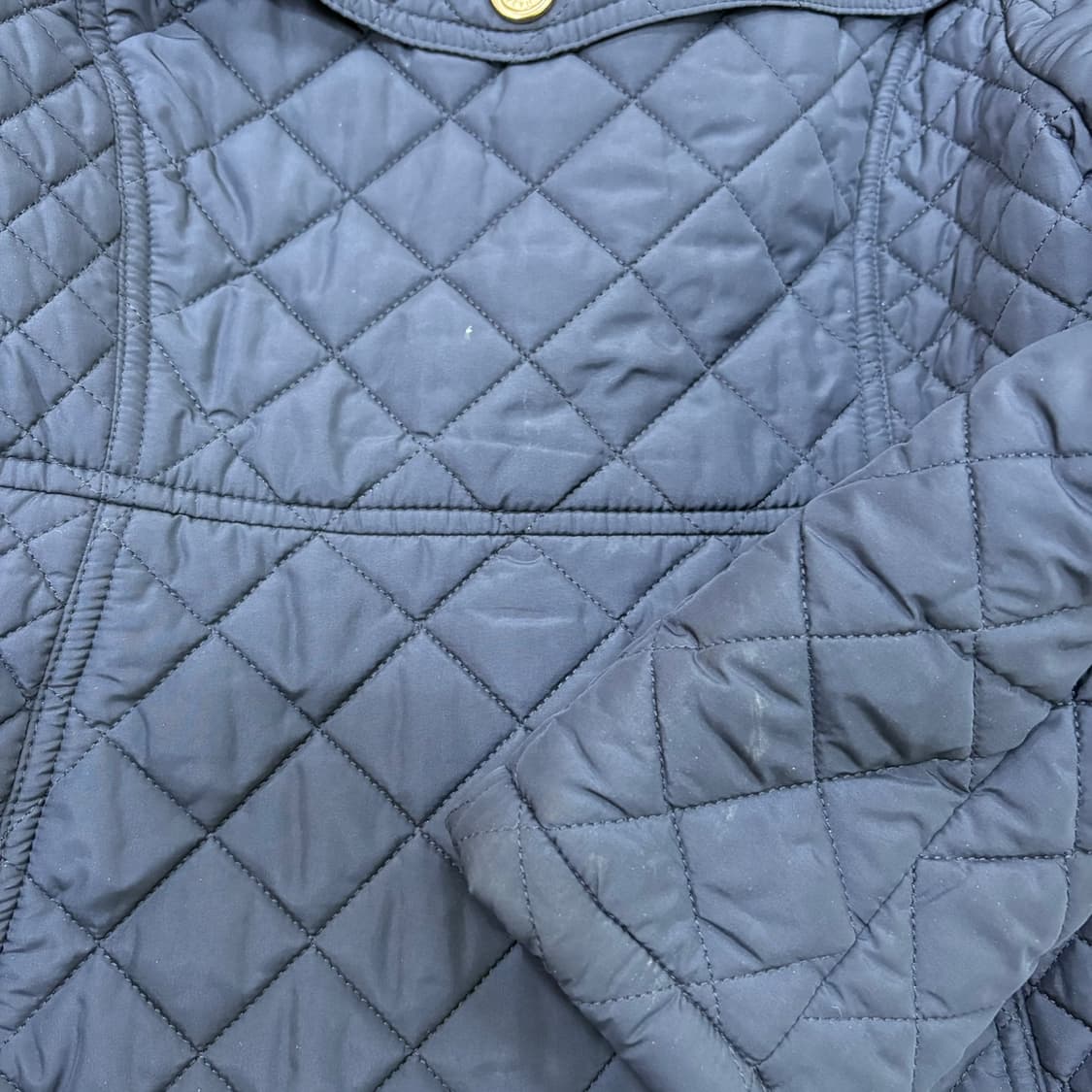 130-9Y 헤지스 퀄팅 롱 자켓 0324J 상품이미지6