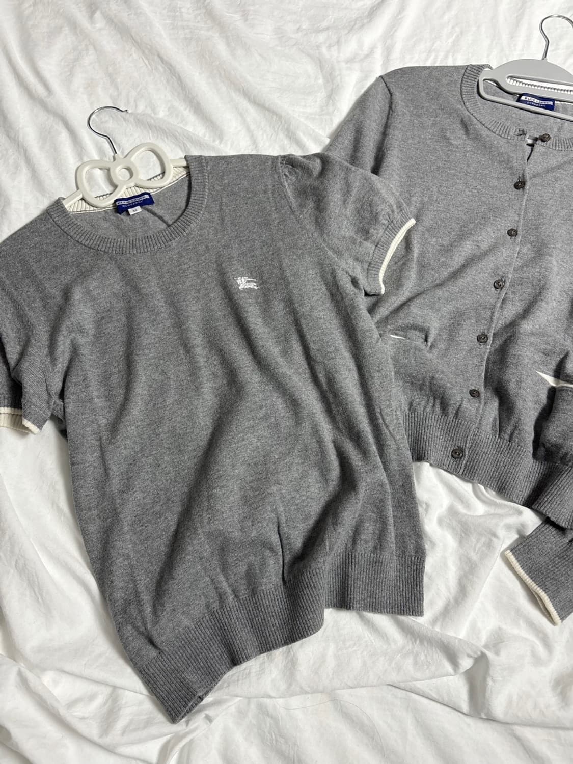 버버리 가디건 그레이 세트 상품이미지3