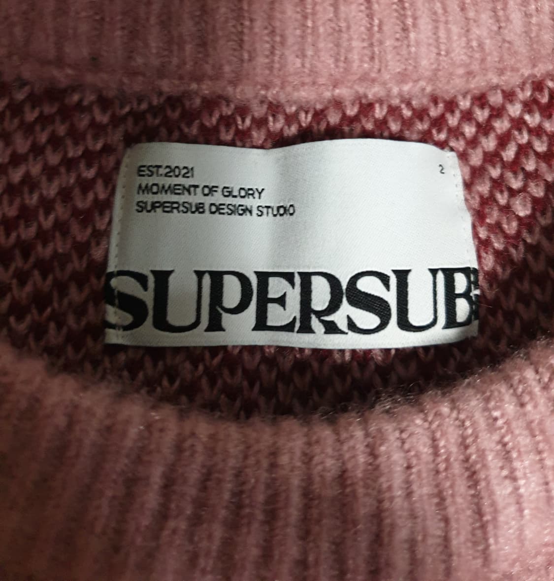 슈퍼서브 오버핏 THUNDER 브러쉬드 니트 핑크 (L) 상품이미지3