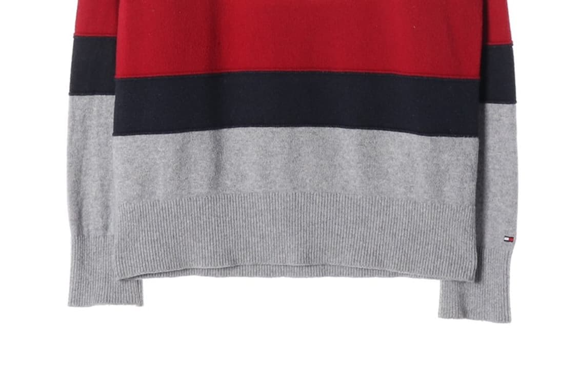 타미힐피거 시그니처 배색 라운드 니트 XL 상품이미지5