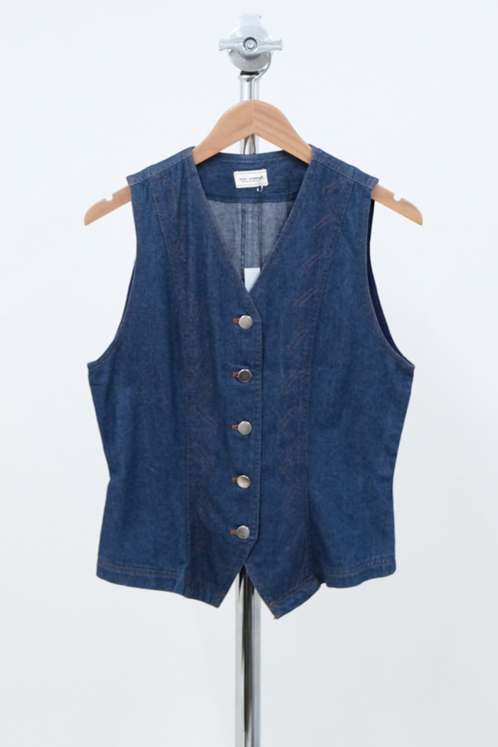gray shambre vest 상품이미지1