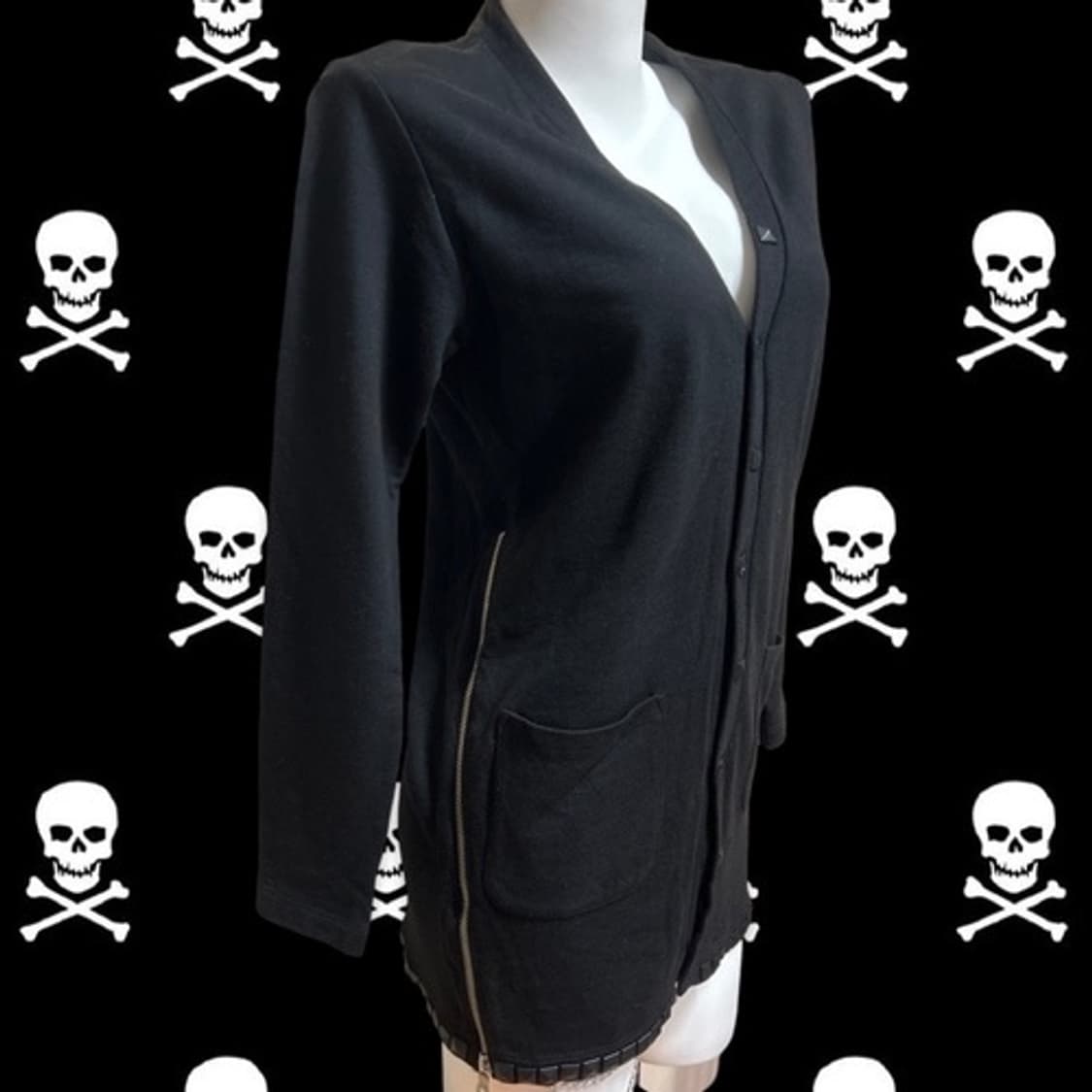 PPFM stud cardigan punk zipper skull 상품이미지5