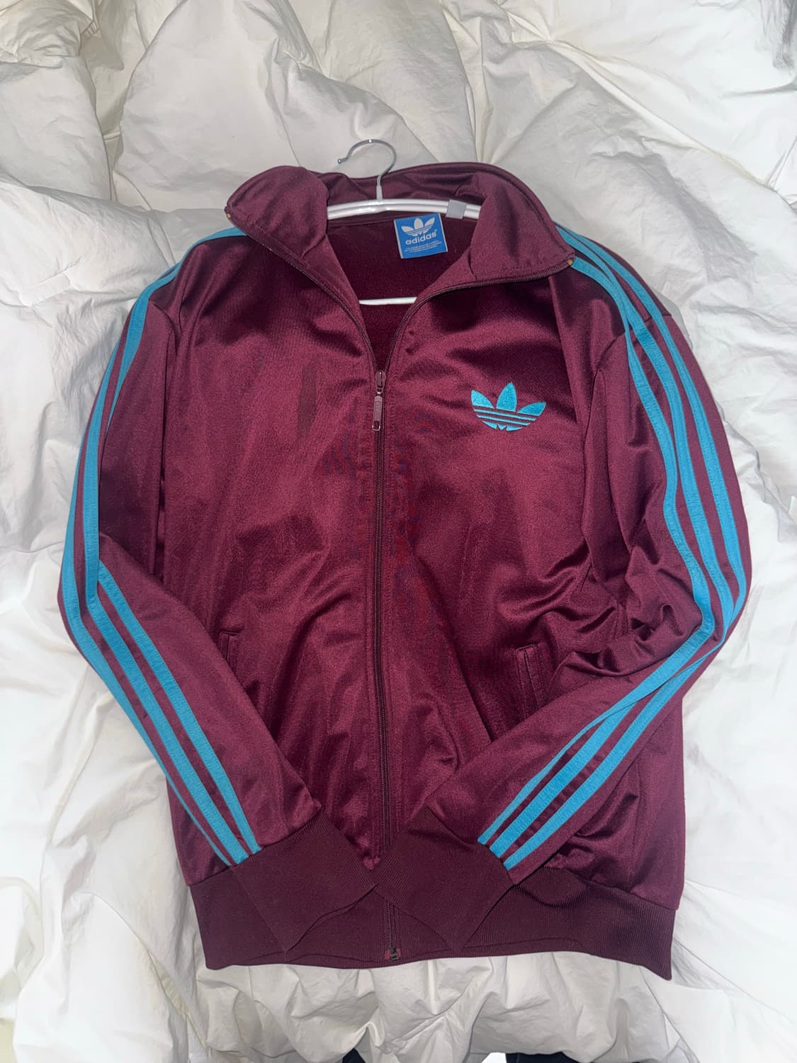 아디다스 버건디 마룬 스카이블루 트랙탑 저지 져지 100 상품이미지2