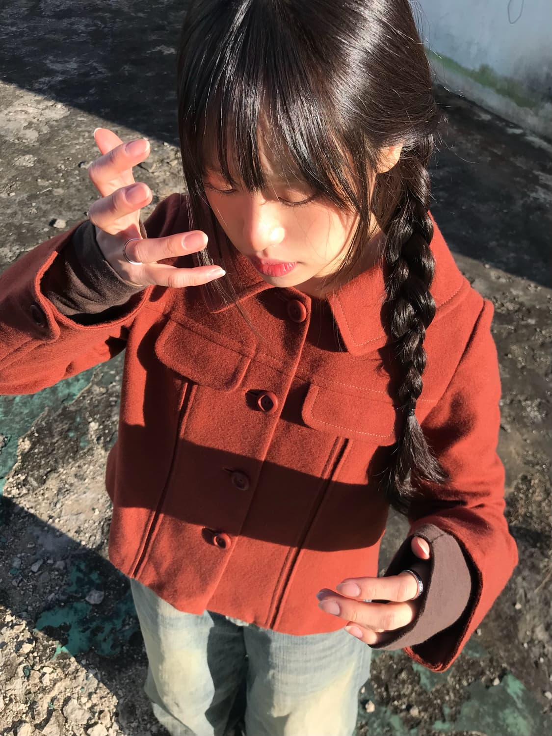 Jocomomola 메이플 브라운 숏 자켓 상품이미지1