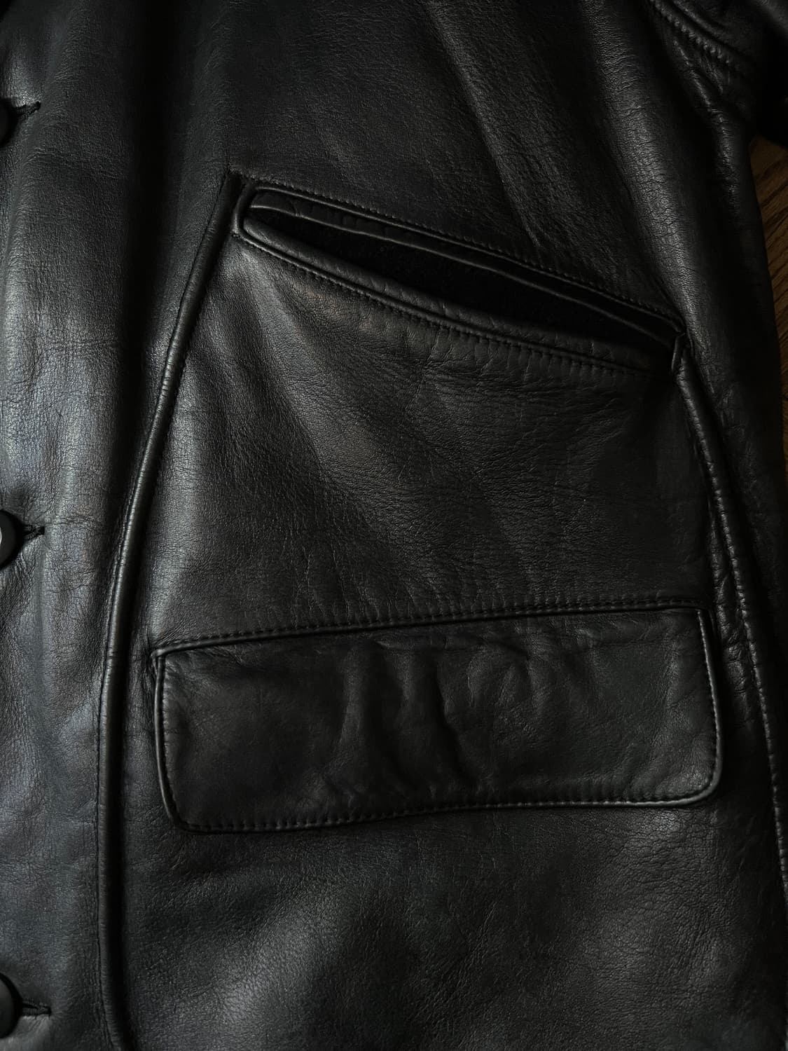 [L]90's USA 빈티지 한국제조 리얼레더 블레이저 자켓 상품이미지4