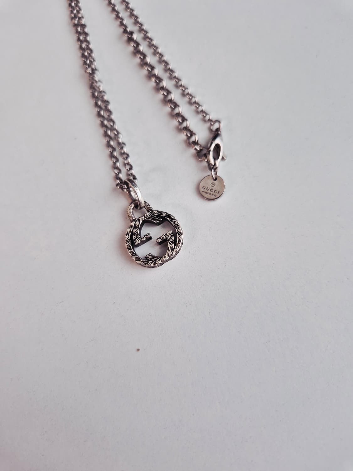 구찌 인터로킹 목걸이 남녀공용 (상태좋아요!) 상품이미지3