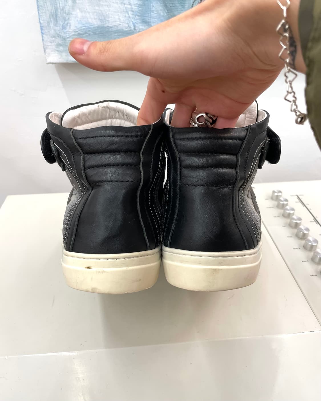 [300] 피에르하디 레더 하이탑 스니커즈 상품이미지5