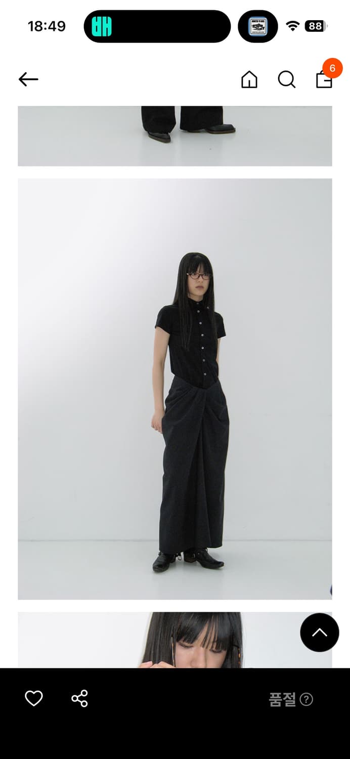 리포스 저지 실켓 반팔 셔츠 블랙 M 상품이미지2