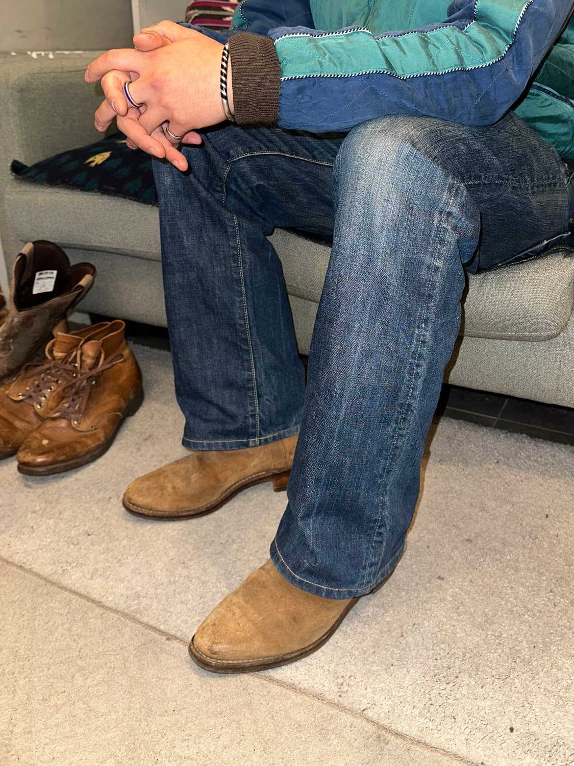 Gardian real suede aged western boots  상품이미지3