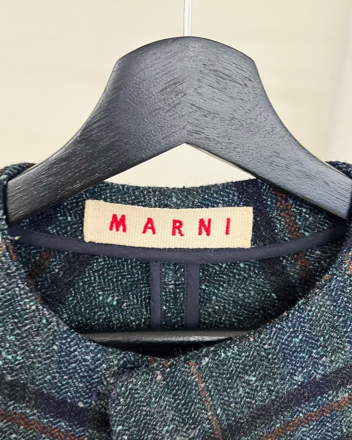 마르니 블루 트위드 라운드 넥 자켓 상품이미지6