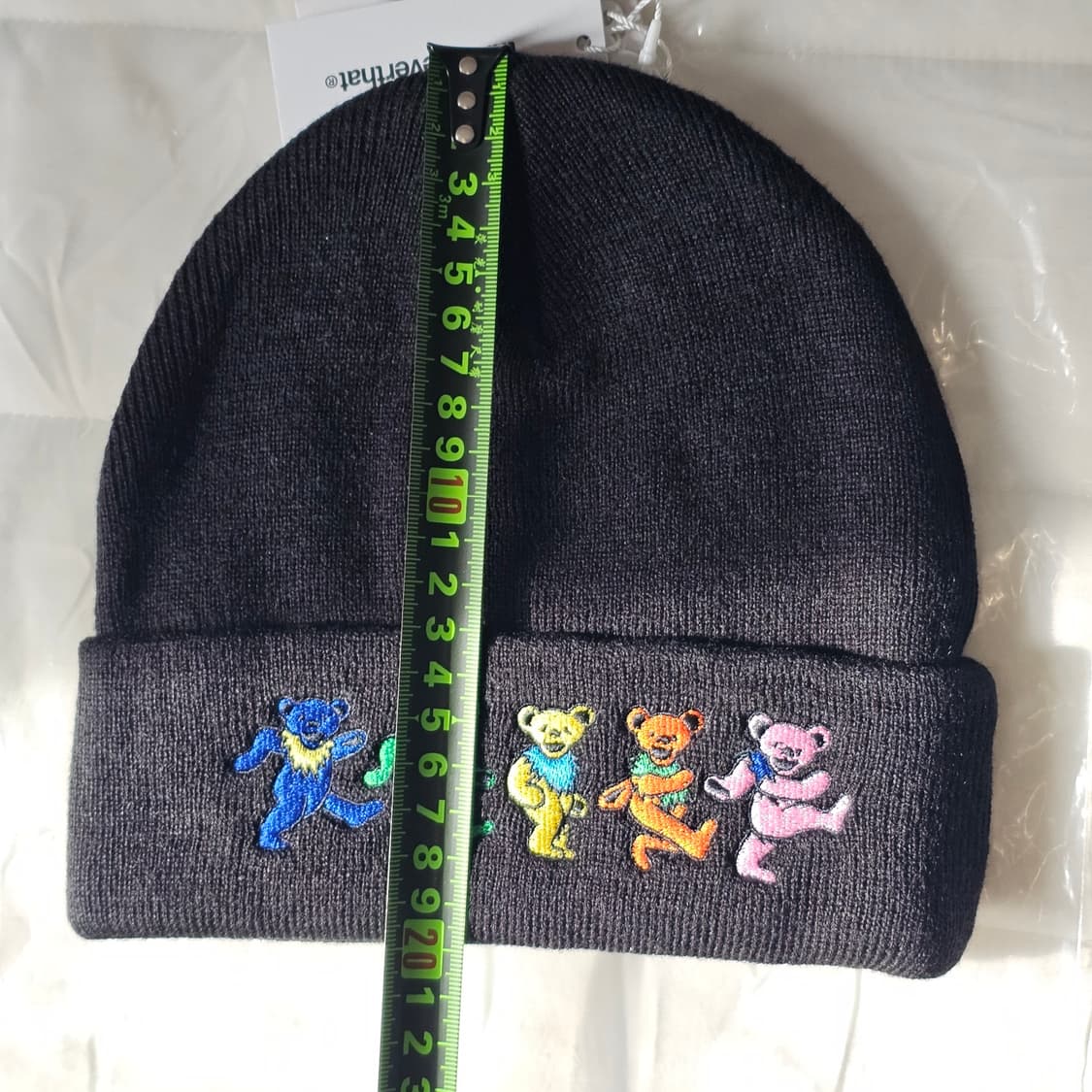 새제품) 디스이즈네버댓 x 그레이트풀 데드 댄싱베어 비니 모자 블랙 상품이미지6