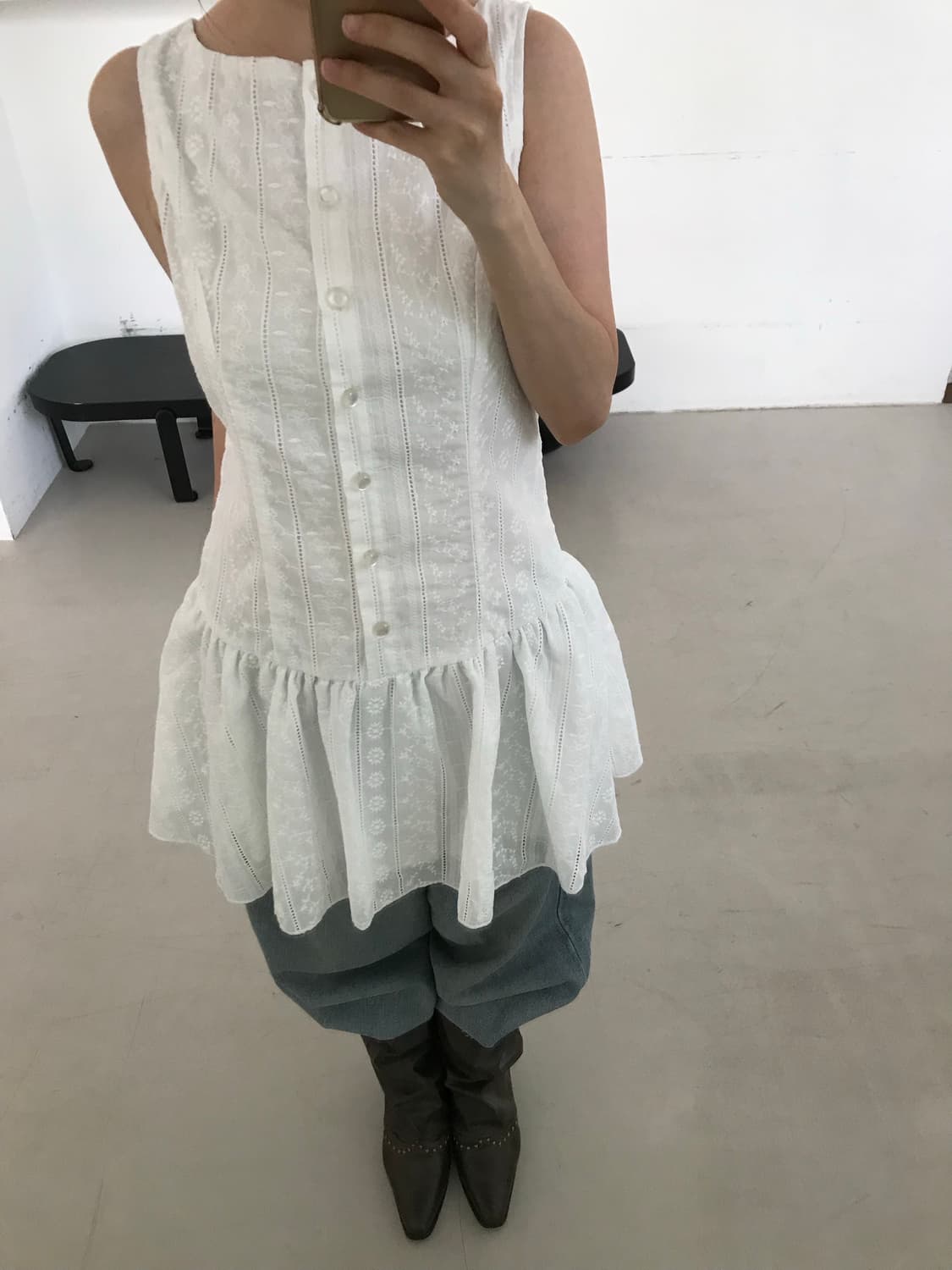 vintage lace sleeveless 상품이미지2
