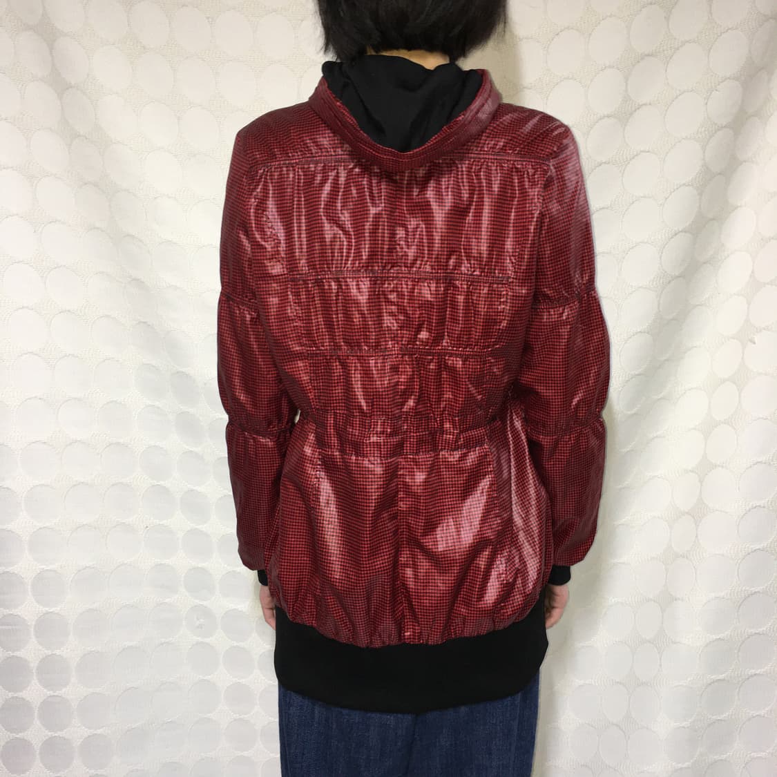 vintage 레드 하운드투스 체크 바람막이 상품이미지3