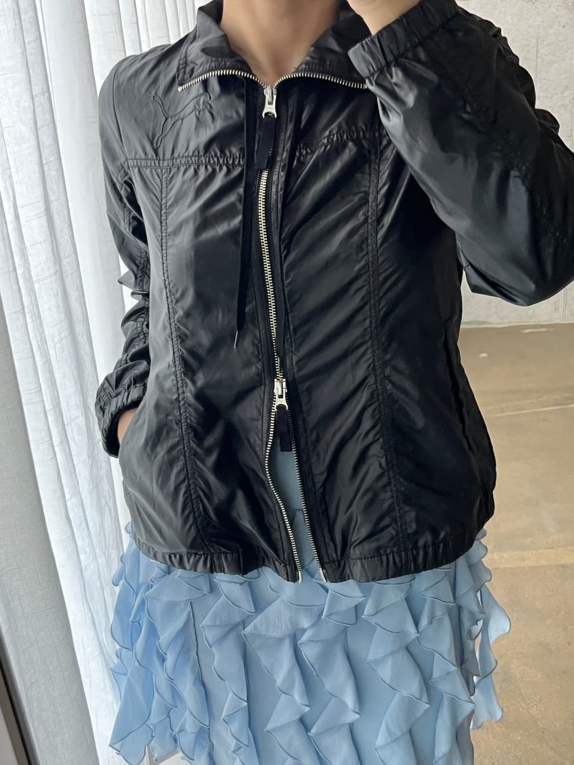 Puma 퓨마 2사이드 지퍼 자켓 블랙 상품이미지9