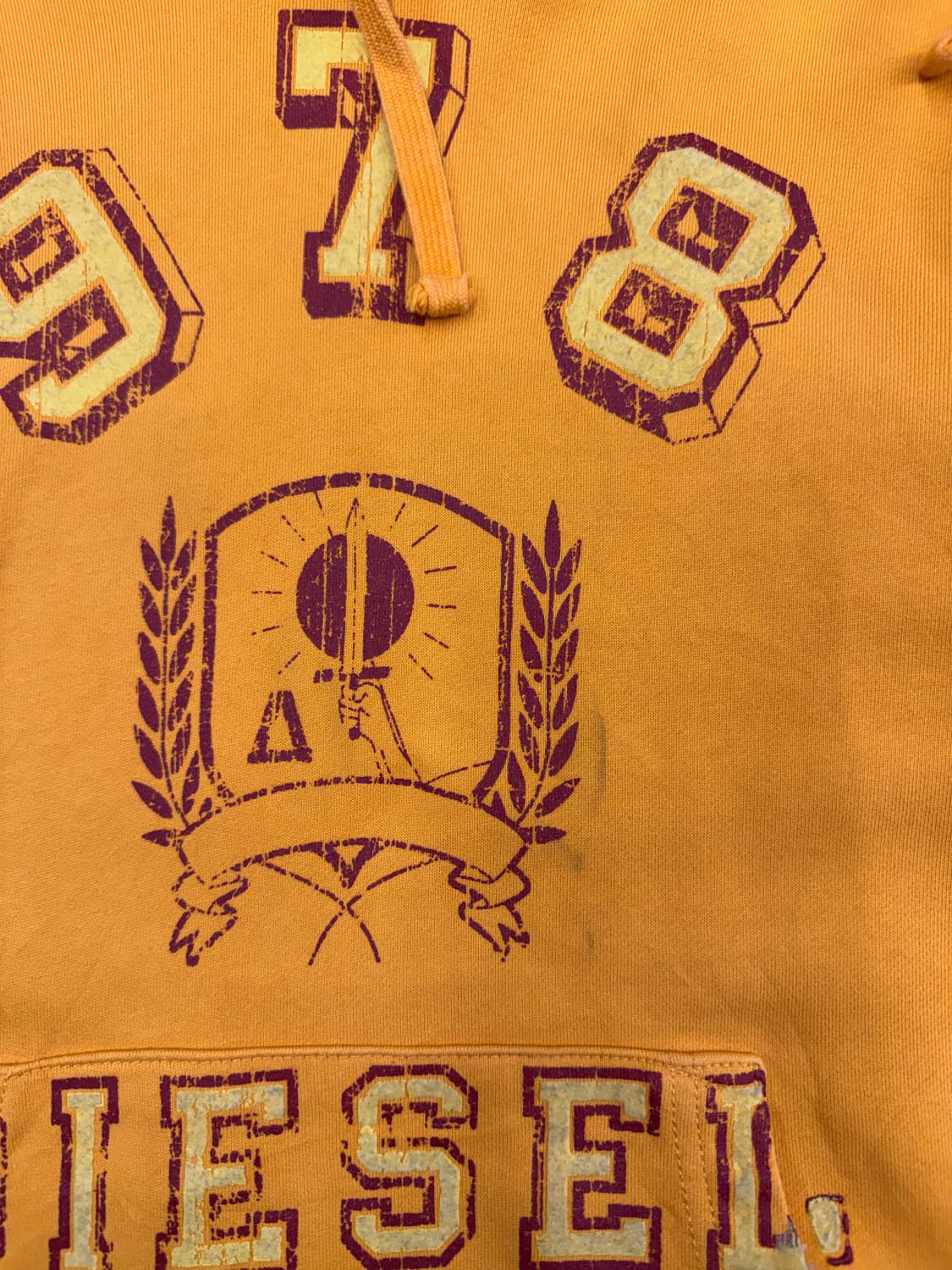 XS)디젤 빈티지 프린팅 후드티 상품이미지4