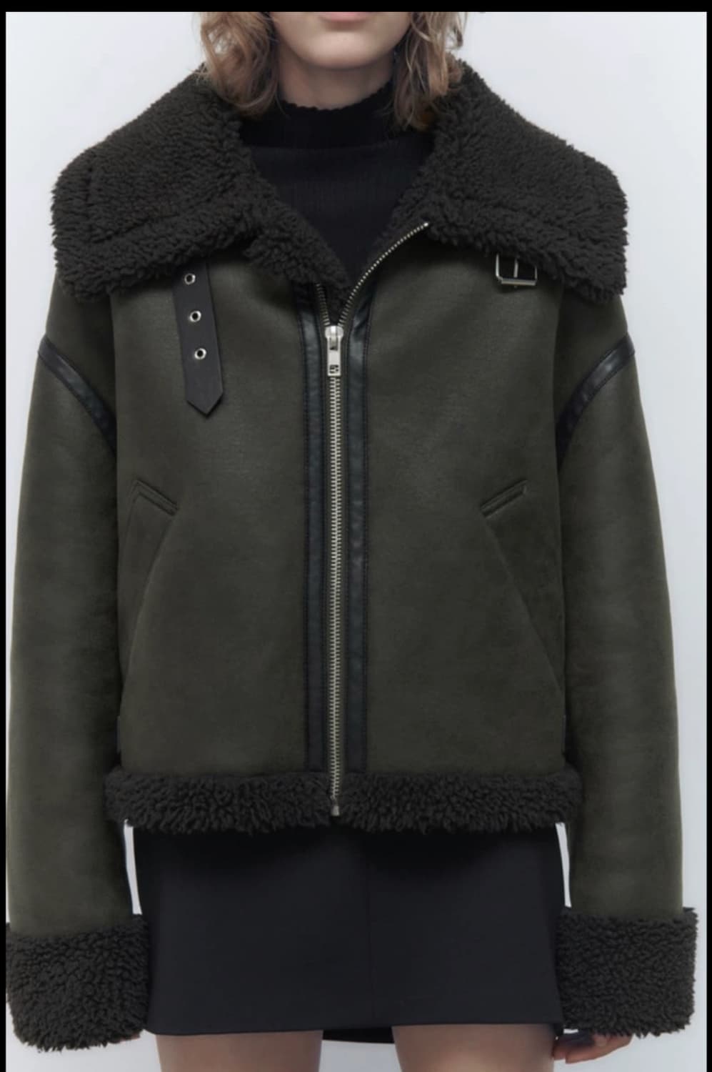 [상태좋음] 자라 더블 페이스드 점퍼 무스탕 - M 상품이미지3