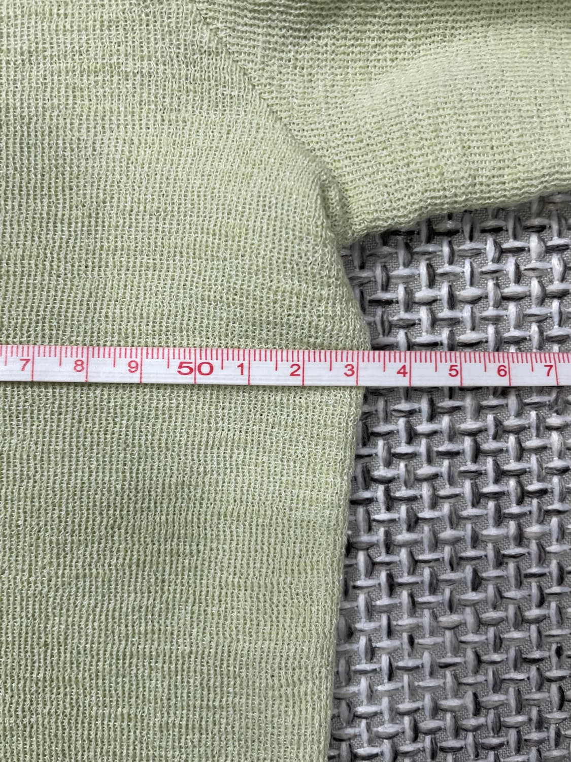 지오지아 카키색 반팔 니트 카라티 M 상품이미지4