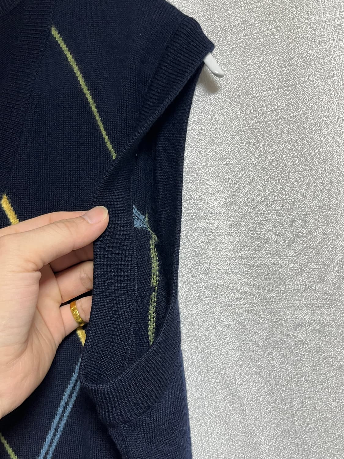 공용 닥스 아가일 니트 베스트 95 상품이미지3