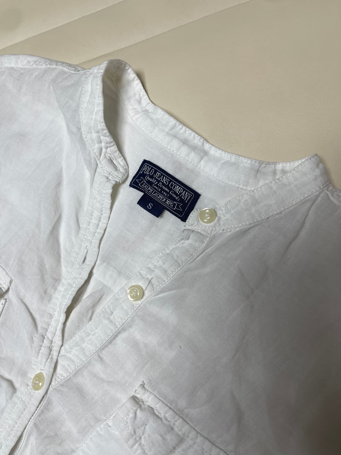 폴로 진 컴퍼니 화이트 린넨 셔츠 상품이미지3